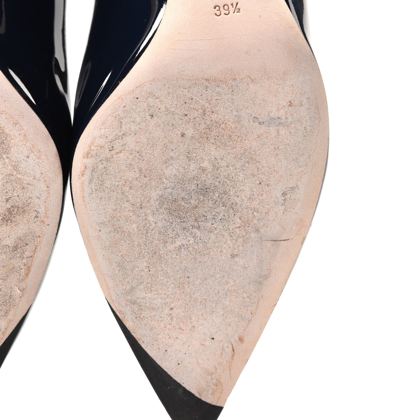 Patent Dioressence Pointed Toe 70mm Pumps 39.5 Marine