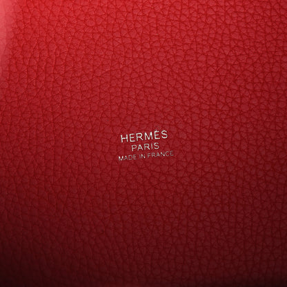 Hermes Taurillon Clemence Picotin Lock 18 PM Rouge Tomate 6 of 11