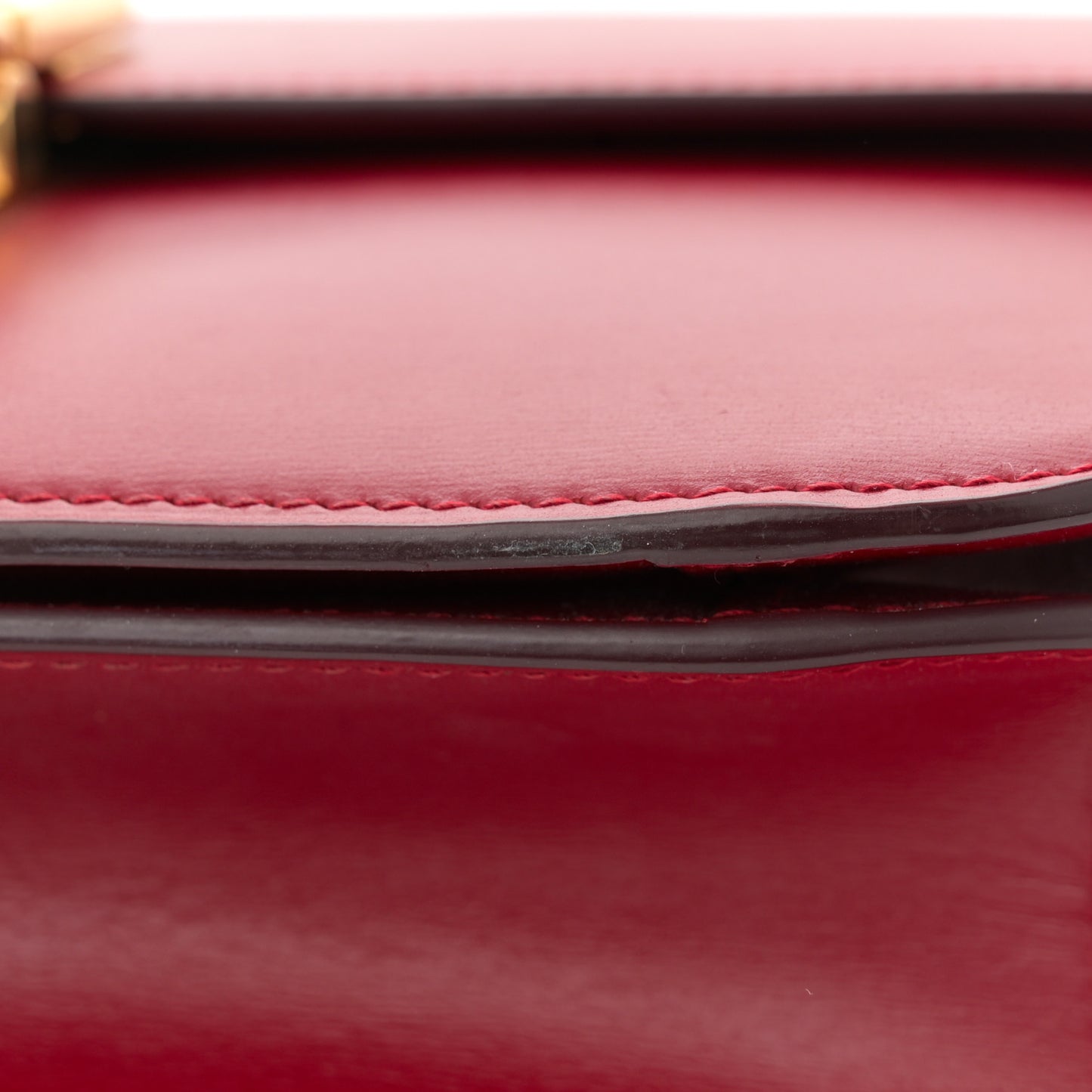 Box Calfskin Medium Classic Box Flap Bag Red