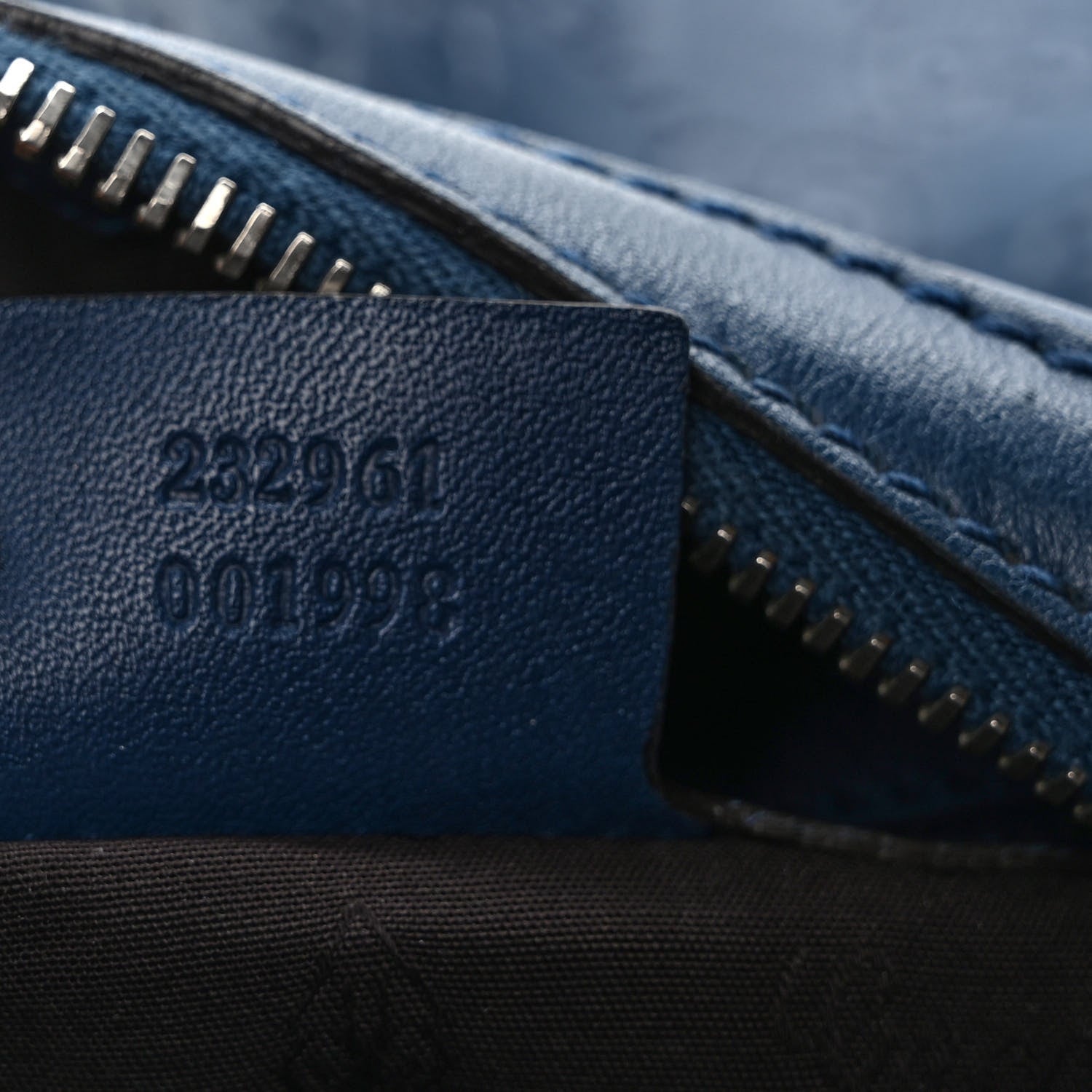 Gucci Guccissima Medium Icon Bit Hobo Blue 6 of 8