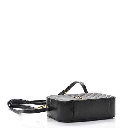 Saint Laurent Lambskin Chevron Small Classic Monogram Camera Bag Nero Black 4 of 7