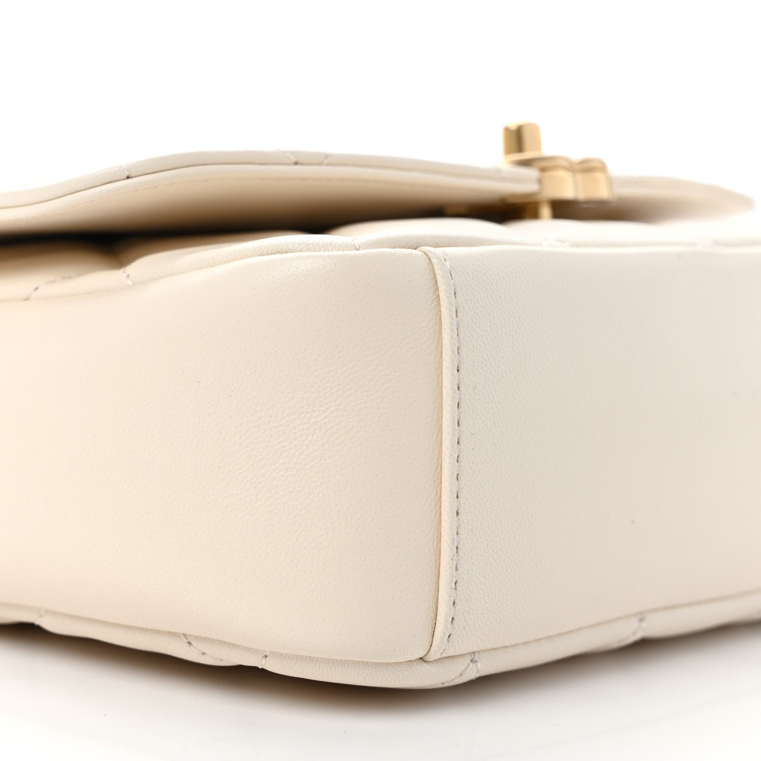 Chanel Lambskin Quilted CC Coin Flap Bag White 8 of 10