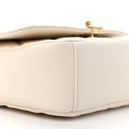Chanel Lambskin Quilted CC Coin Flap Bag White 8 of 10