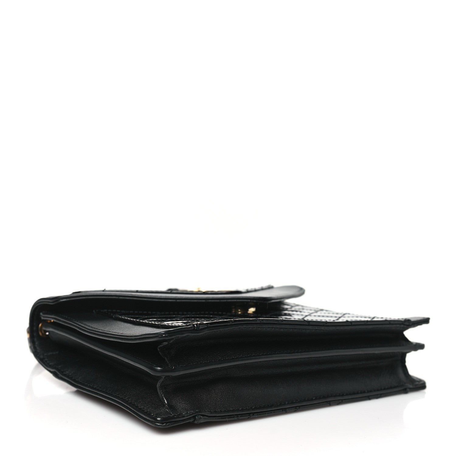 Saint Laurent Lambskin Patent Quilted Mini Gaby Satchel Black 4 of 10