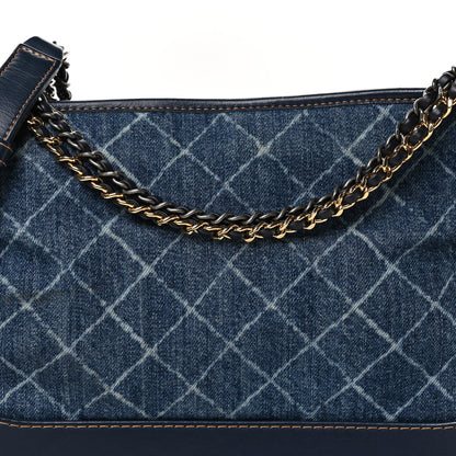 Chanel Denim Calfskin Medium Gabrielle Hobo Blue 8 of 11