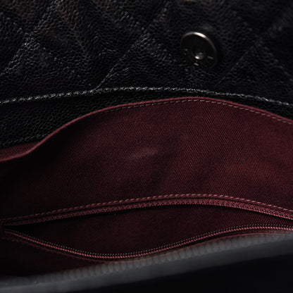 Chanel Crumpled Grained Calfskin Quilted CC Crave Tote Black 12 of 12