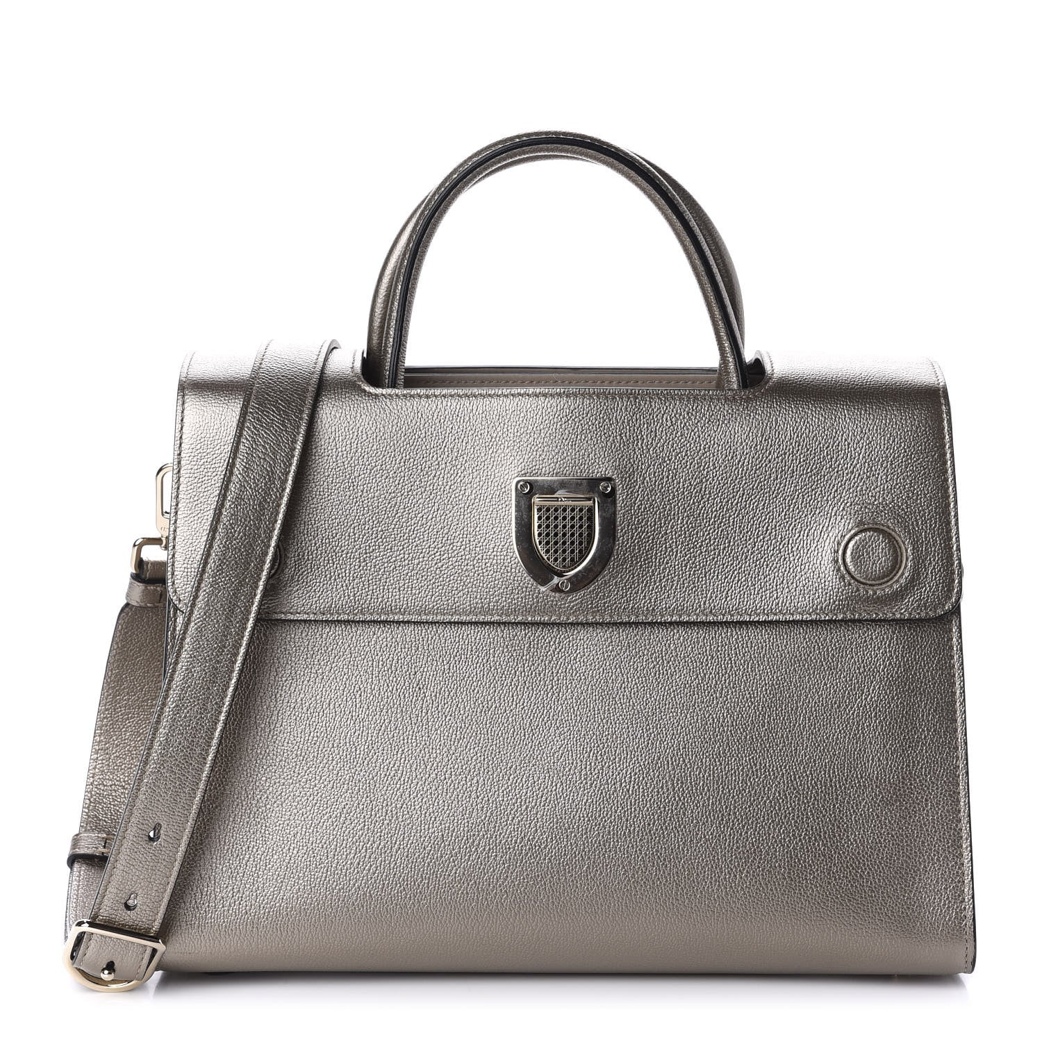Christian Dior Metallic Grained Calfskin Medium Diorever Flap Gold 1 of 9