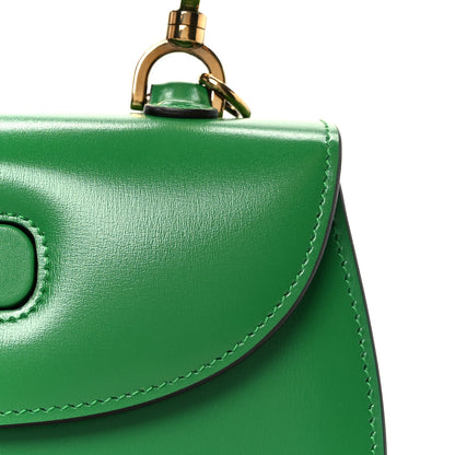 Gucci Boarded Dyana Lux Calfskin Web Small Bamboo 1947 Top Handle Bag Spring Green 9 of 11
