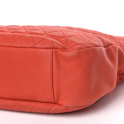Chanel Iridescent Caviar Quilted Country Chic Hobo Red 6 of 14