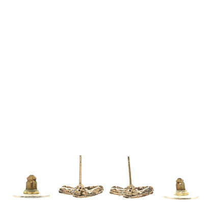 Chanel Crystal Mini Timeless CC Earrings Gold 3 of 6