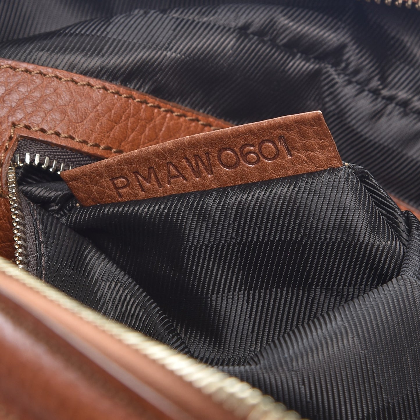 House Check Quilted Satchel Brown