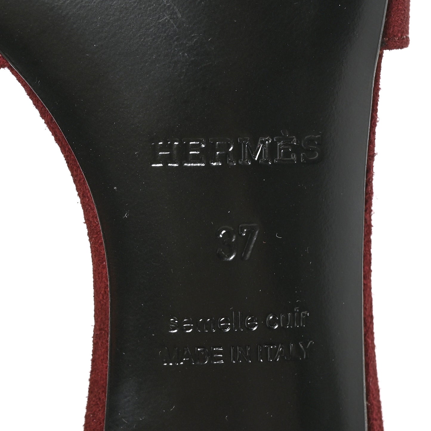 Suede Goatskin Oasis Sandals 37 Rouge Marsala