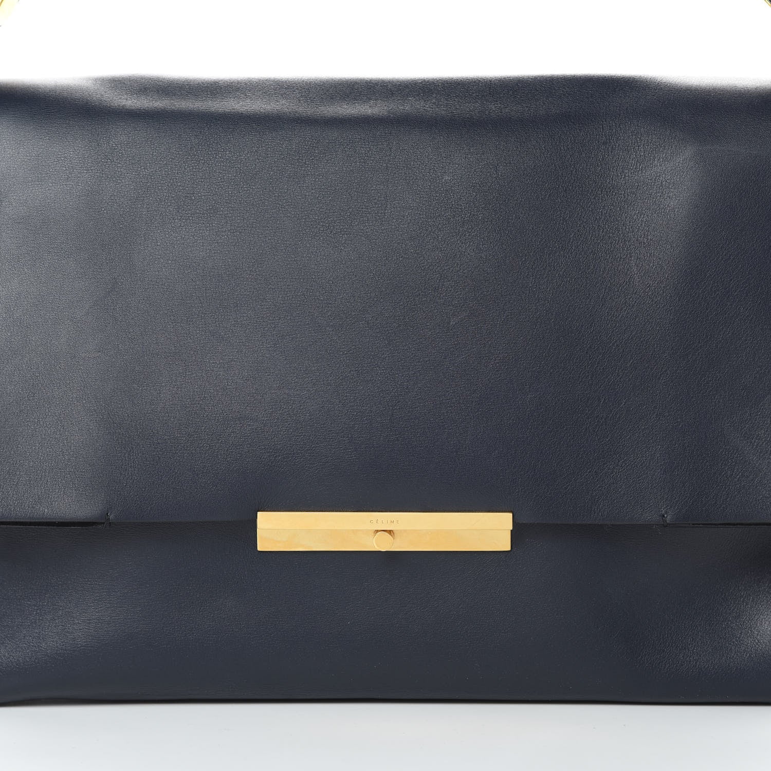 Celine Calfskin Blade Flap Navy 8 of 17