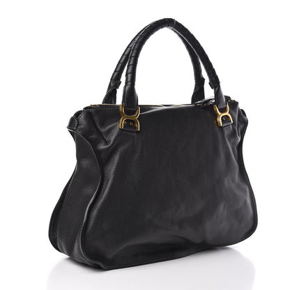 Chloe Calfskin Large Marcie Satchel Black 3 of 14