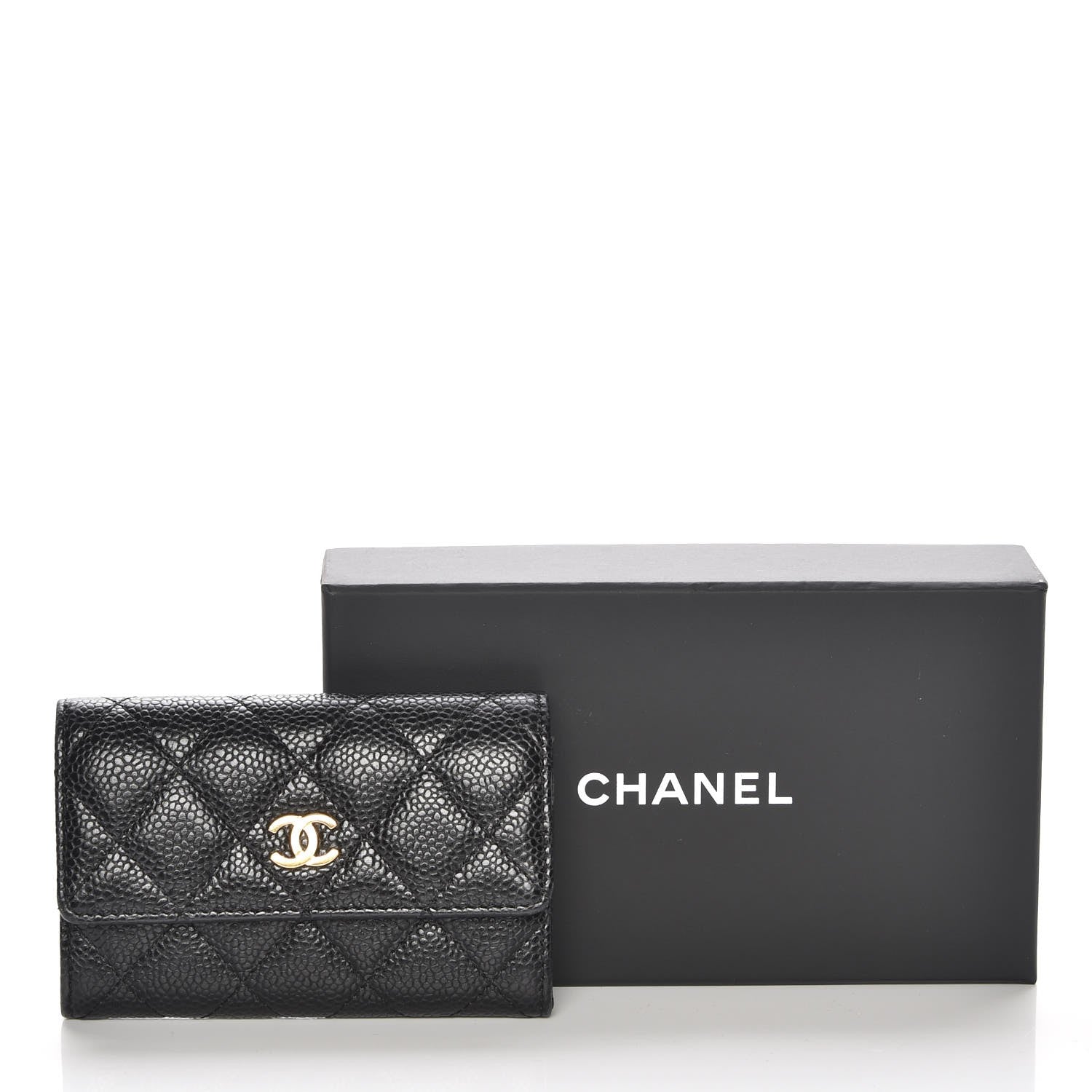 Chanel Caviar Quilted Flap Card Holder Black 9 of 9