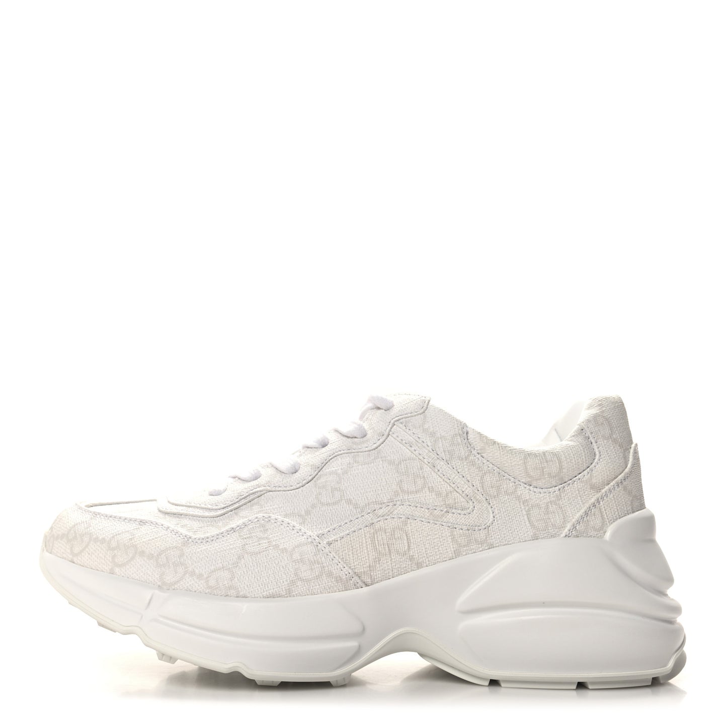 GG Supreme Monogram Womens Rhyton Sneakers 36.5 White