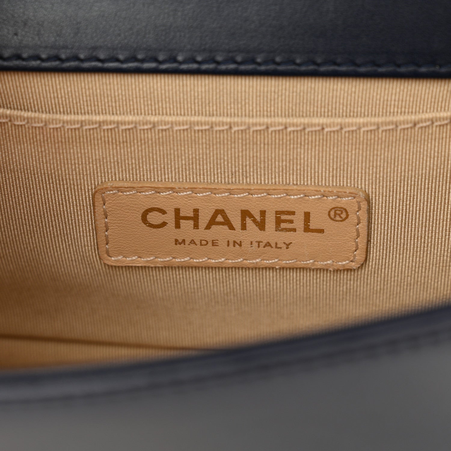 Chanel Lambskin Chain Quilted Small Boy Flap Navy 6 of 10