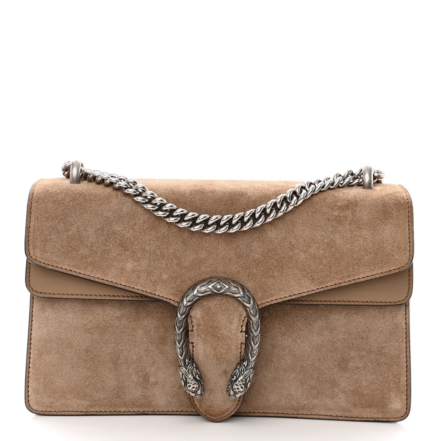 Suede Small Dionysus Shoulder Bag Taupe