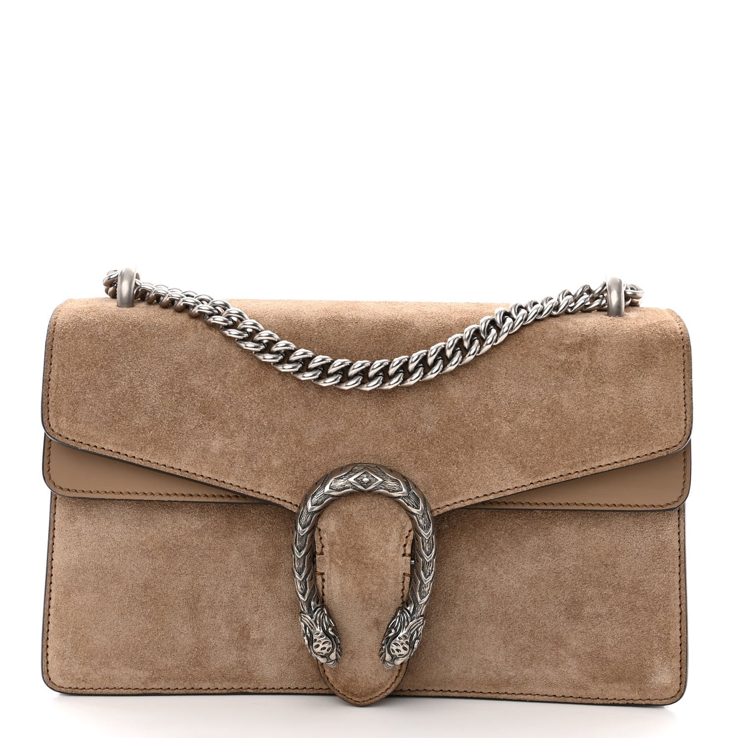 Gucci Suede Small Dionysus Shoulder Bag Taupe 1 of 11