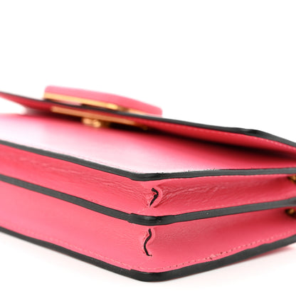 Valentino Garavani Smooth Calfksin Vlogo Wallet On Chain Feminine Pink 10 of 10