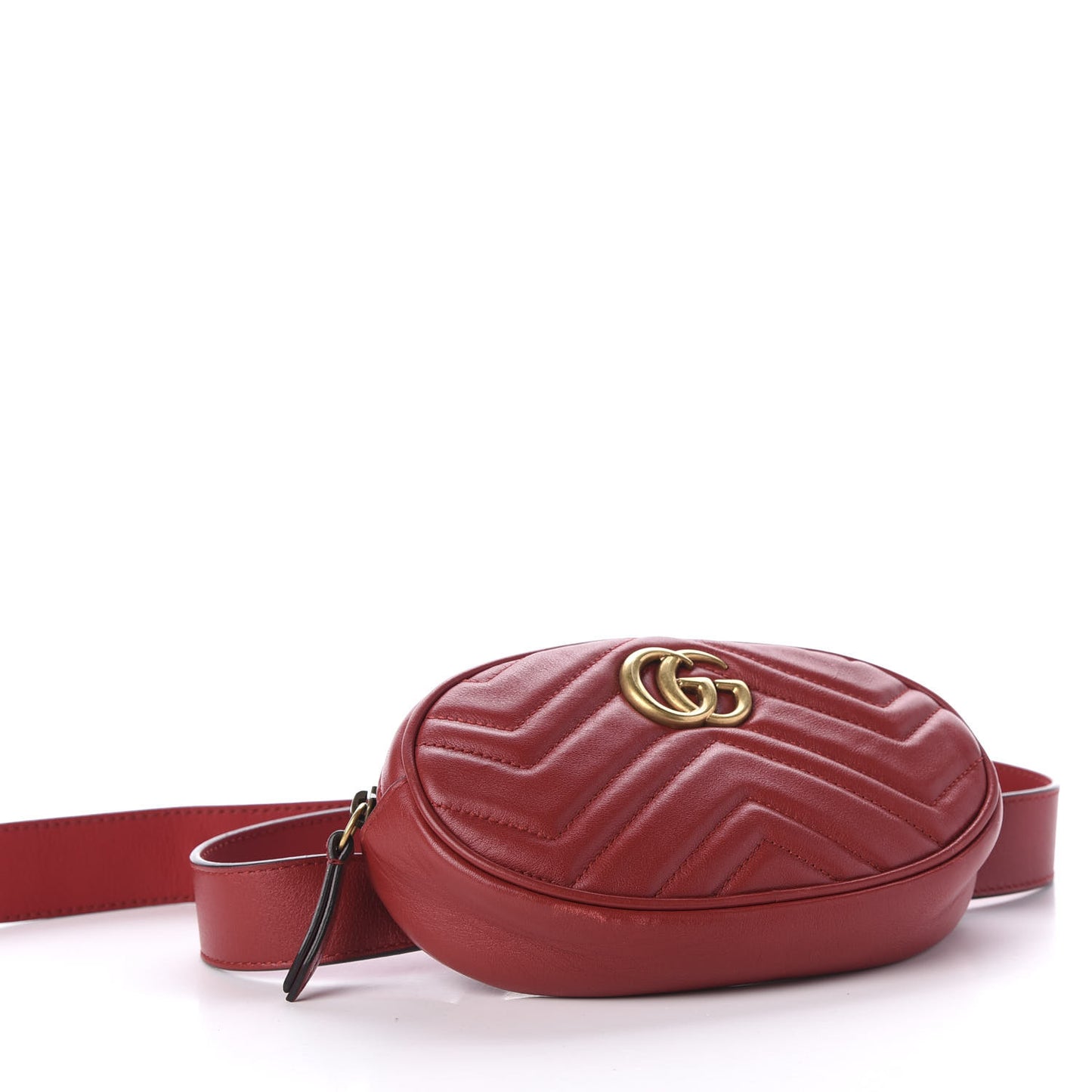 Calfskin Matelasse GG Marmont Belt Bag 75 30 Hibiscus Red