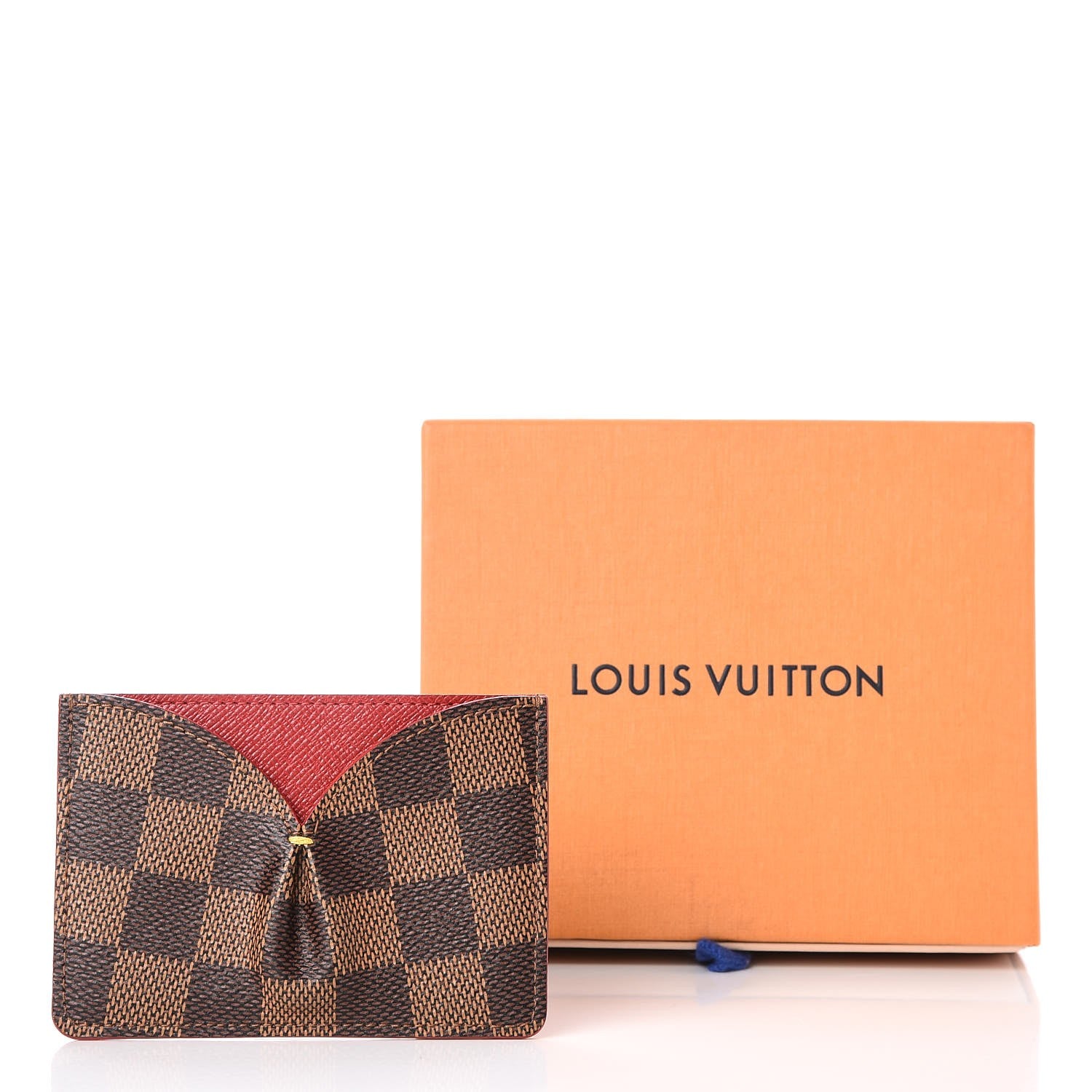 Louis Vuitton Damier Ebene Caissa Card Holder Cherry 8 of 8