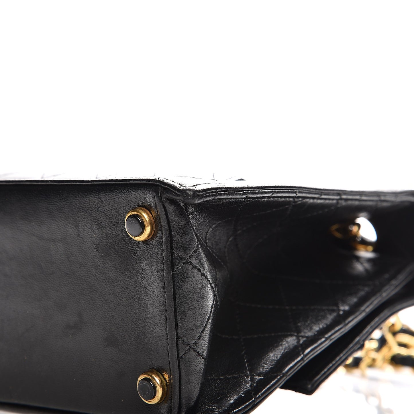 Lambskin Quilted Small Kelly Flap Black