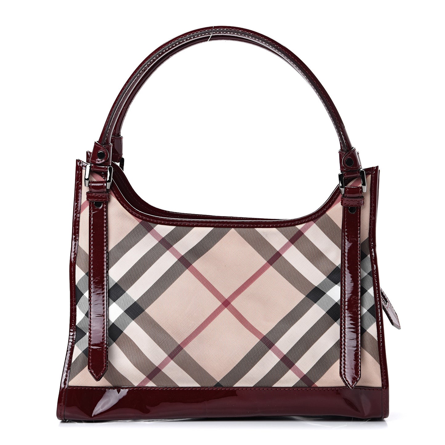 Patent Supernova Check Ashmore Tote Red