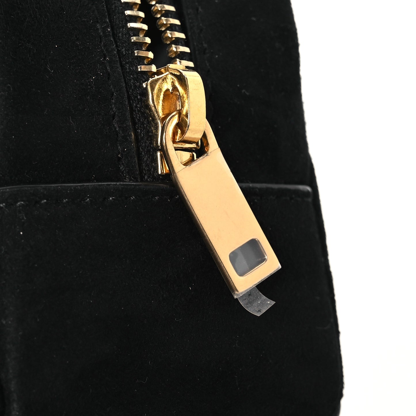 Suede Lambskin Jaime Cube Charm Keychain Black
