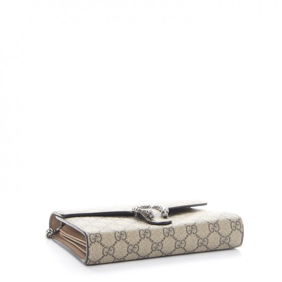 Gucci GG Supreme Monogram Mini Dionysus Chain Wallet Beige Taupe 4 of 4