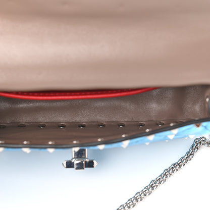 Valentino Garavani Metallic Nappa Small Rockstud Spike Shoulder Bag Cerulean 6 of 6