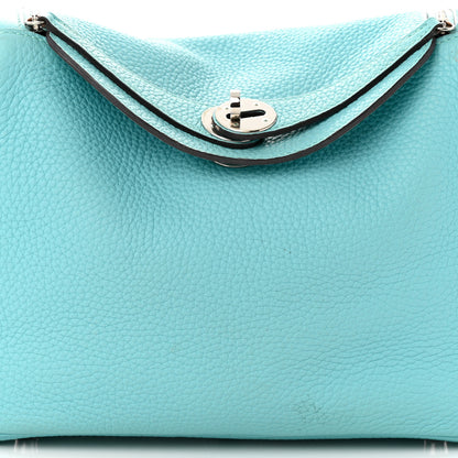 Hermes Taurillon Clemence Lindy 26 Bleu Atoll 8 of 14