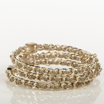 Chanel Chain Bangle Set of 3 Light Gold Medium 3 of 6