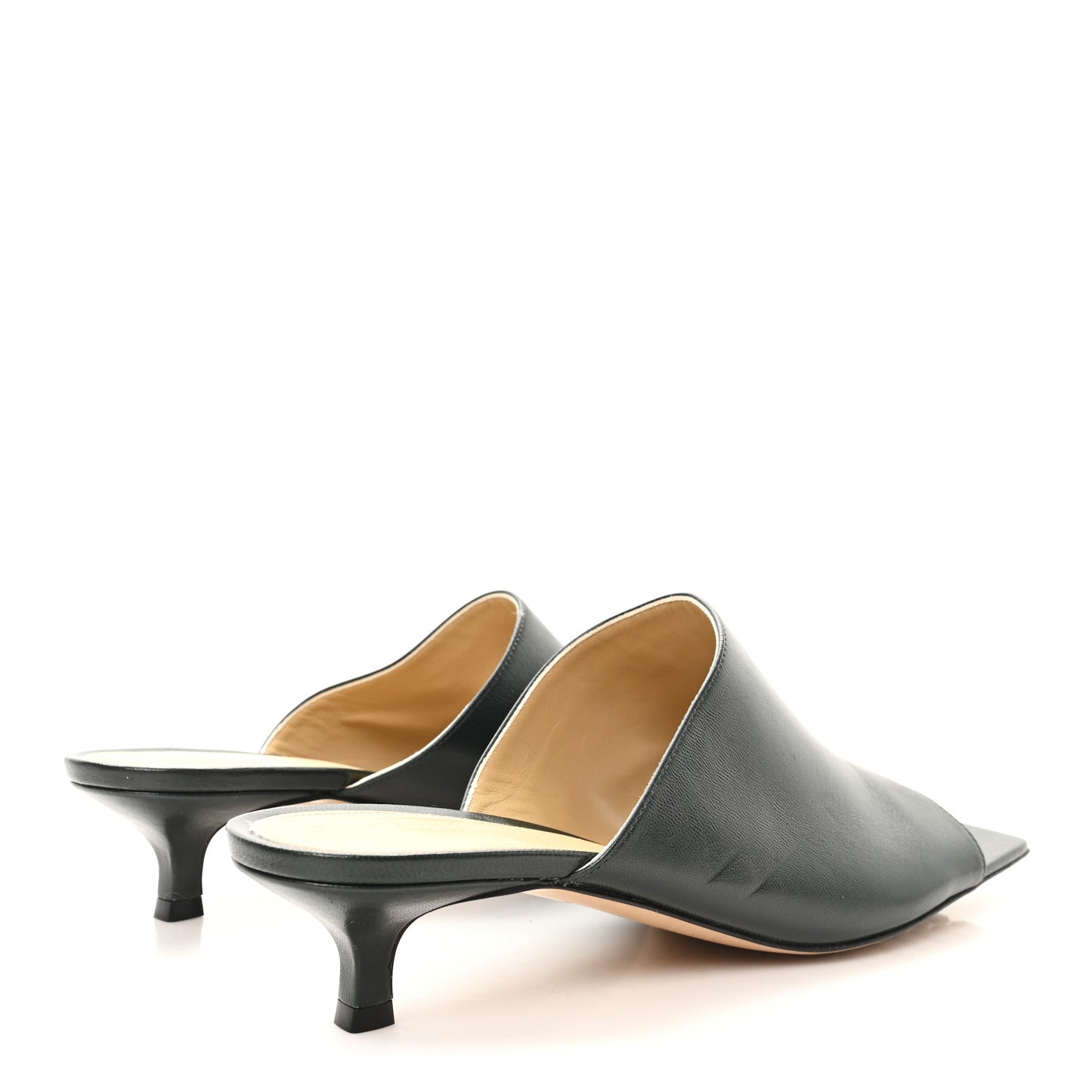 Lambskin Stretch Mule 40mm Sandals  40 Black