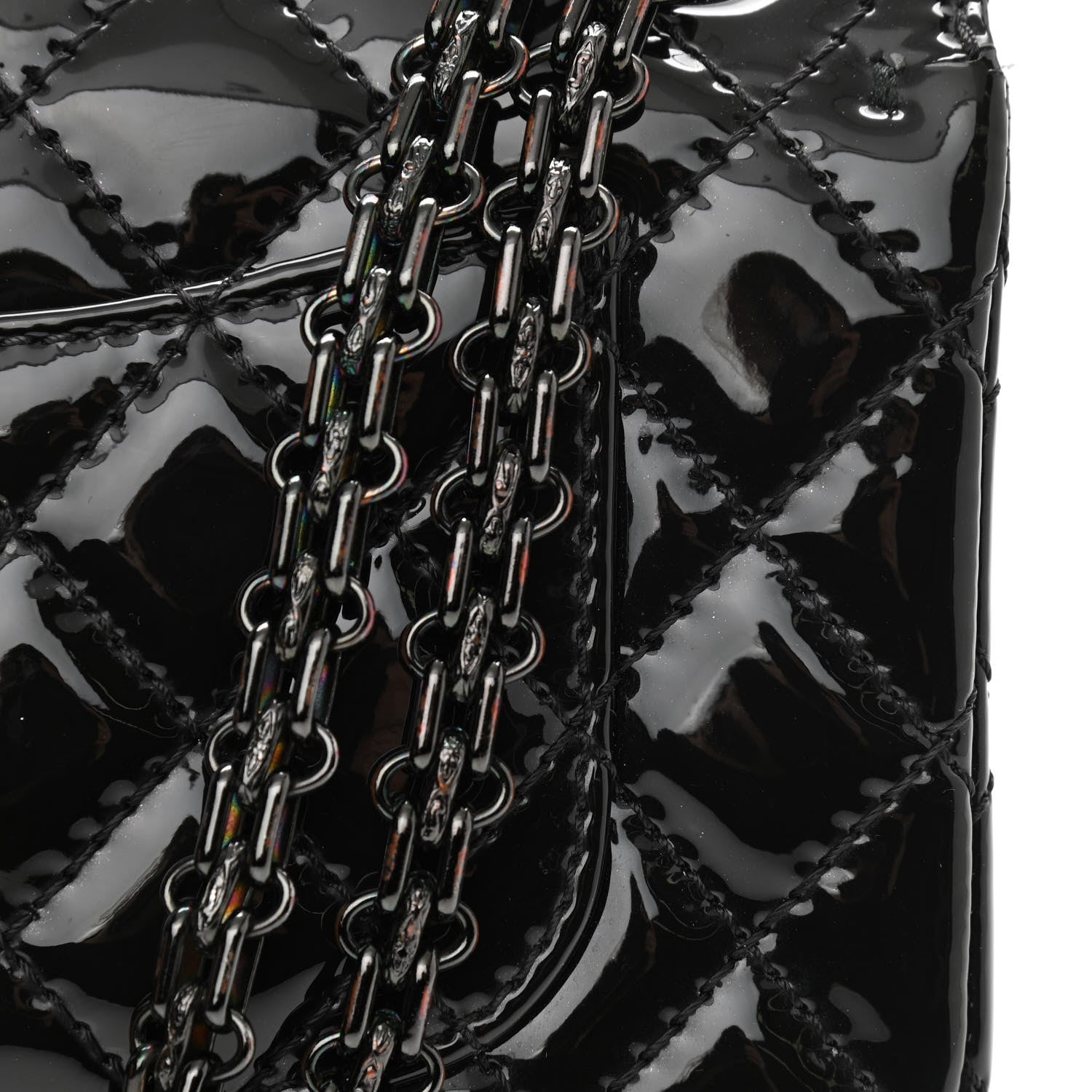 Chanel Patent Calfskin Quilted 2.55 Reissue Mini Flap So Black 8 of 12