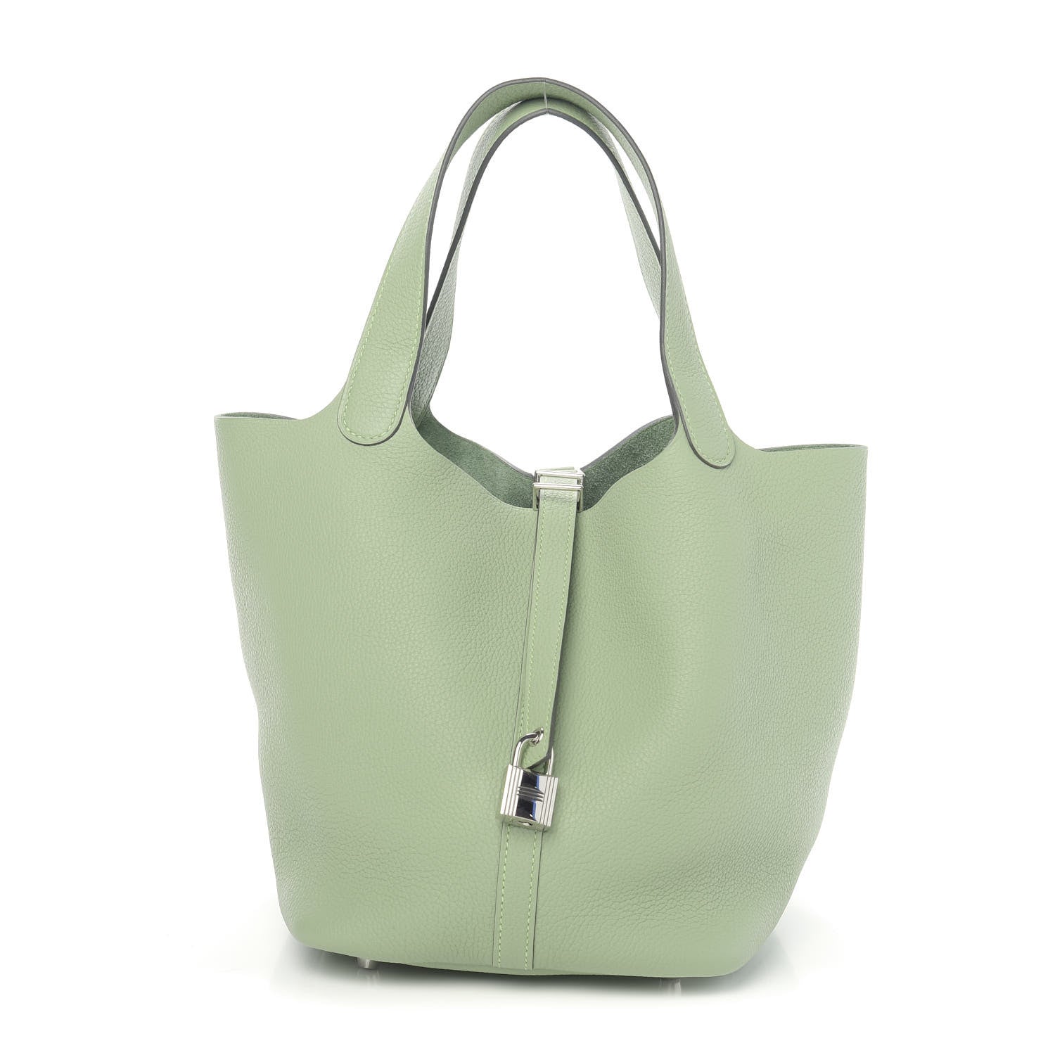 Hermes Taurillon Clemence Picotin Lock 22 MM Vert Criquet 1 of 13