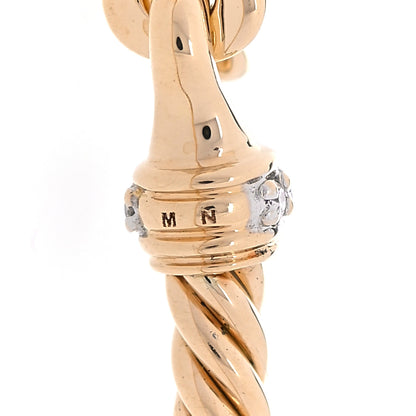 David Yurman 18K Yellow Gold Diamond 2.6mm Cable Collectibles Buckle Bracelet 6 of 6