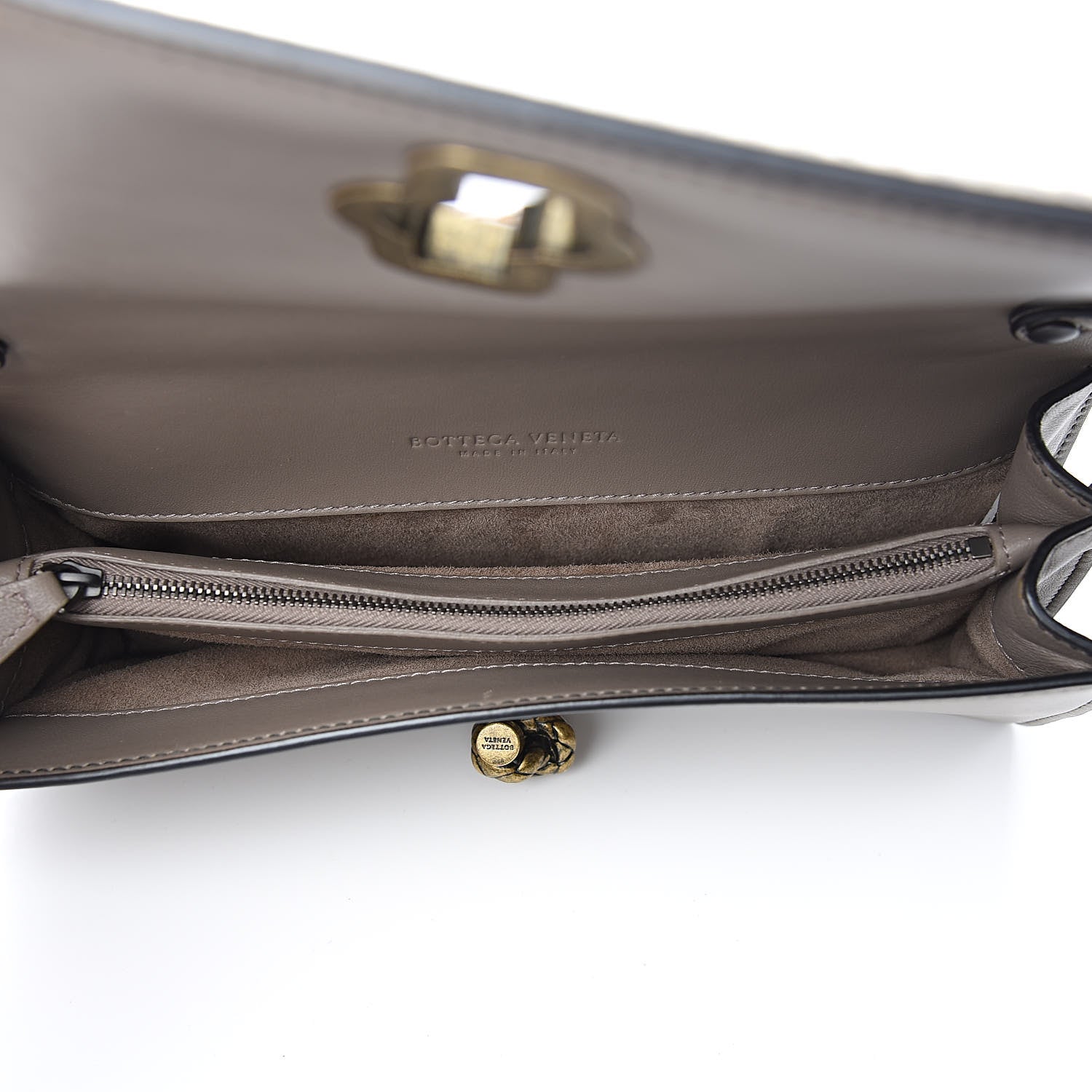 Bottega Veneta Nappa Ayers Intrecciato Club Stitch Knot Clutch Chamomile 5 of 9