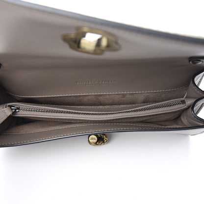 Bottega Veneta Nappa Ayers Intrecciato Club Stitch Knot Clutch Chamomile 5 of 9