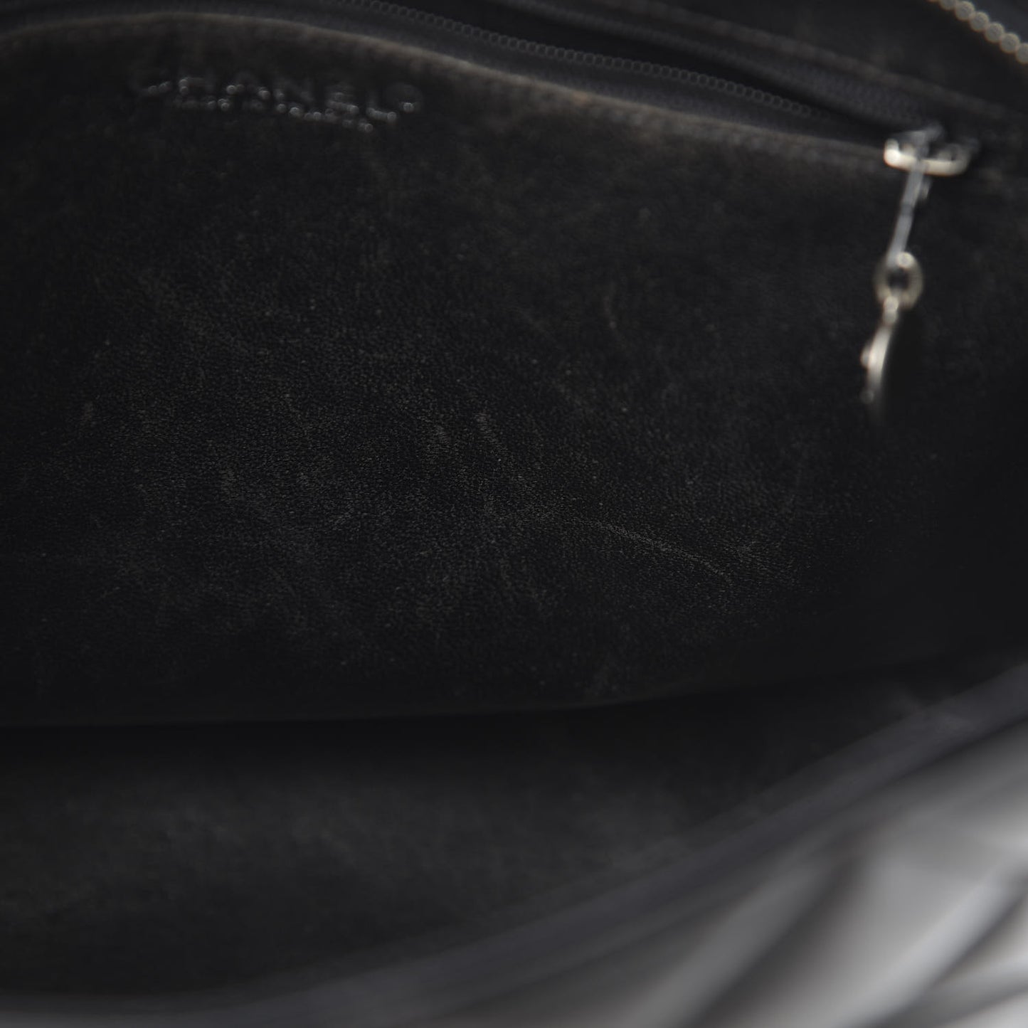 Patent Quilted Medallion Tote Black