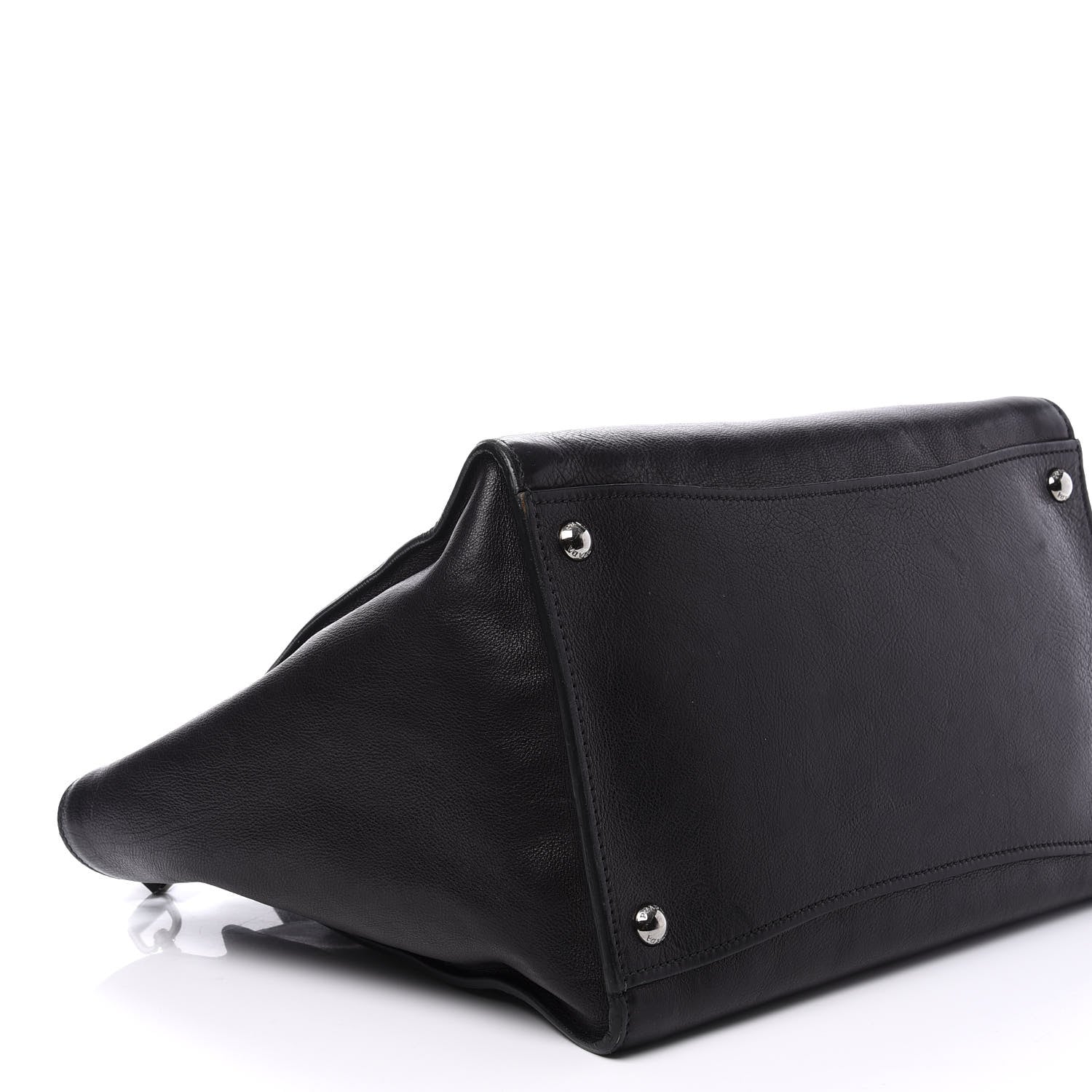 Prada Glace Calf Twin Pocket Tote Black 5 of 13