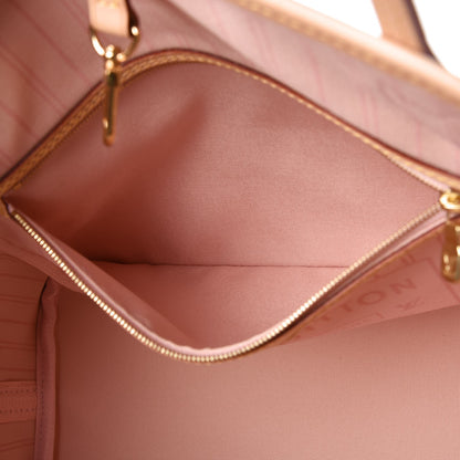 Louis Vuitton Damier Azur Neo Neverfull MM Rose Ballerine 7 of 10