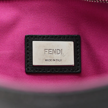 Fendi Vitello Elite Cuoio Monster Buggies Medium Roll Tote Carbone Black Multicolor Magenta 6 of 11