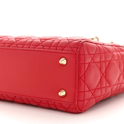 Christian Dior Lambskin Cannage Small Lucky Badges My Lady Dior Red 9 of 10