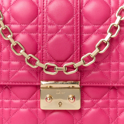 Christian Dior Lambskin Cannage Medium Miss Dior Flap Fuchsia 10 of 14