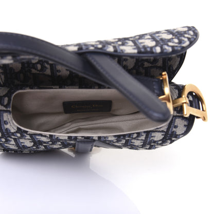 Christian Dior Oblique Mini Saddle Bag Blue 5 of 14