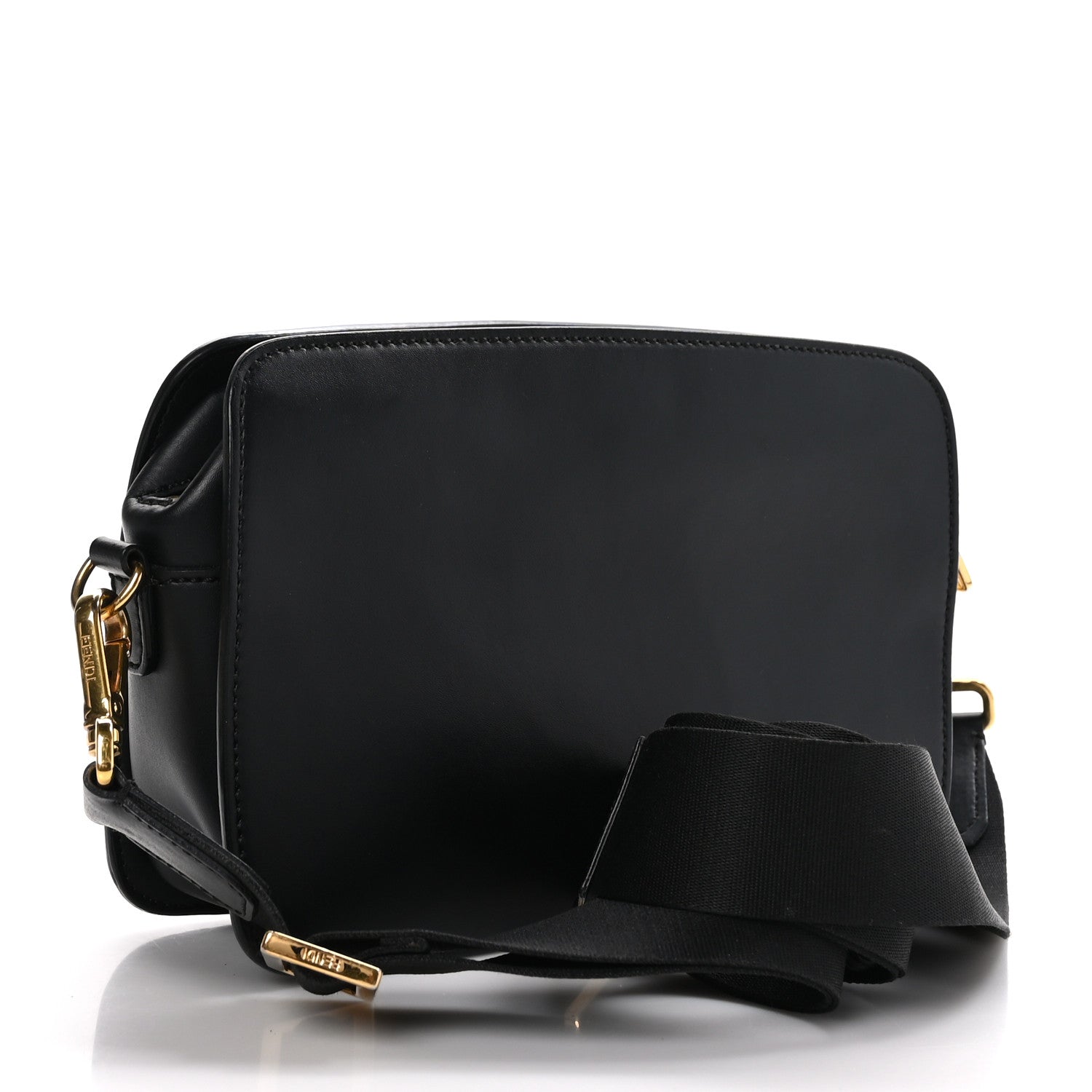Fendi Vitello Metal Monster Eyes Messenger Bag Black 3 of 13
