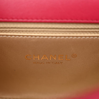 Chanel Lambskin Quilted La Parisienne Top Handle Flap Pink 6 of 10