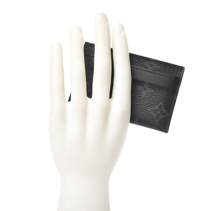 Louis Vuitton Monogram Eclipse Porte-Cartes Double Card Holder 2 of 7