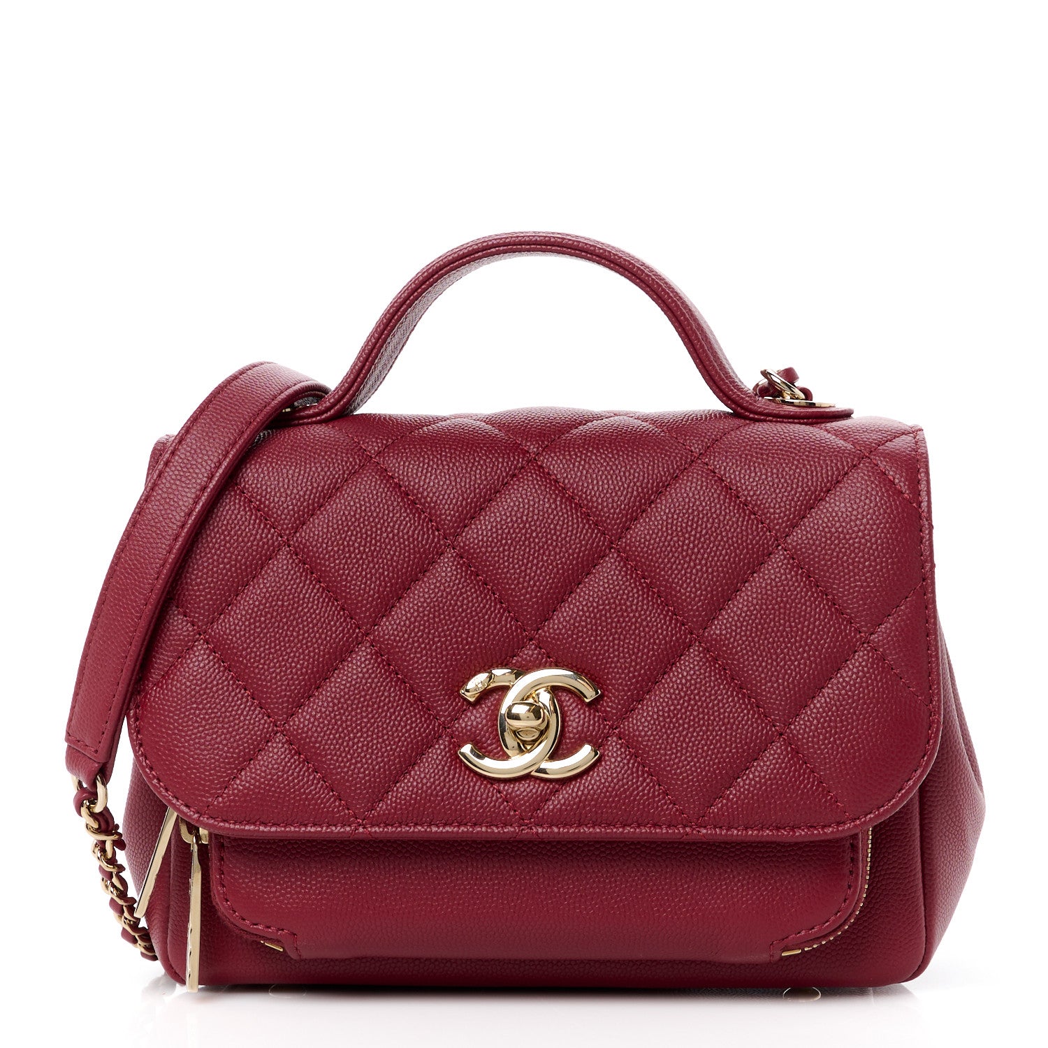 Chanel Caviar Quilted Small Business Affinity Flap Red 1 of 13